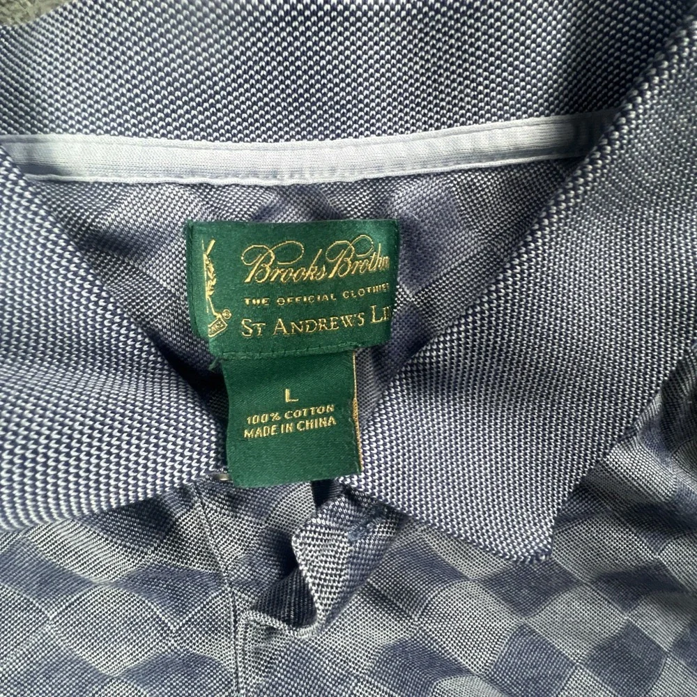 St. Andrews Links : Brooks Brothers‎ : Polo Golf Shirt : Mens Size L : Cotton